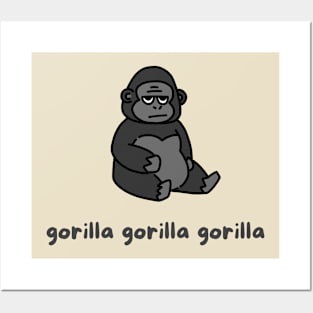 gorilla gorilla gorilla Posters and Art